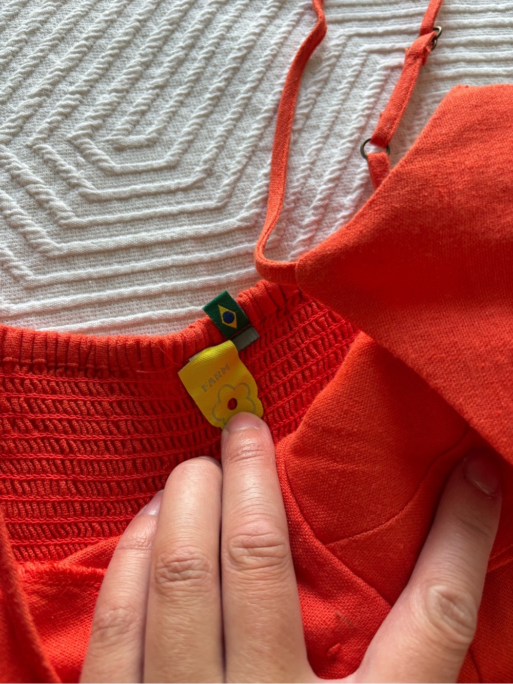 FARM Rio Orange-Red Button-Front Slip Dress - Picture 2 of 4